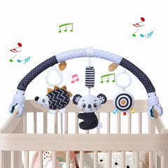 Pau1Hamilton Koala wind chime arch toy on stroller for visual engagement