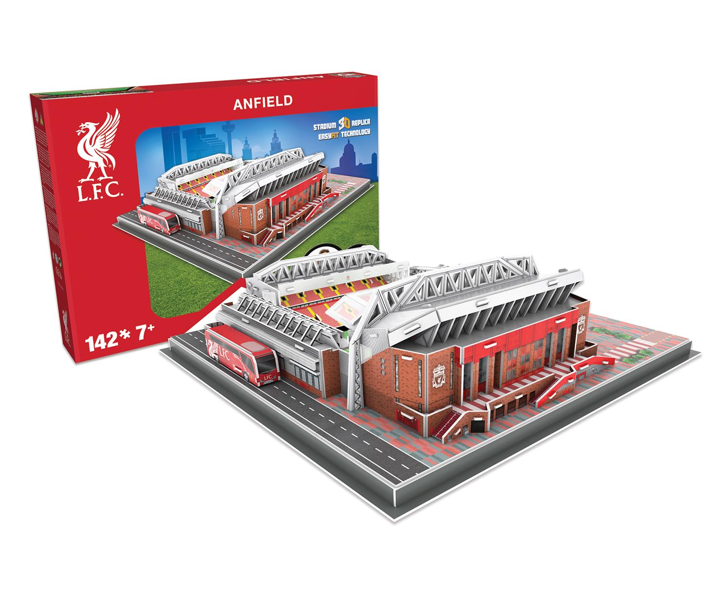 Paul Lamond Anfield 3D puzzle front view, vivid colours for display