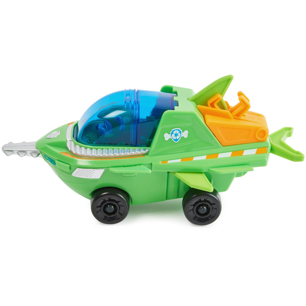 Includes Rocky figure with transforming vehicle for extended adventures.