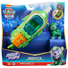 Rocky’s Sawfish Rescue Vehicle shown in transforming mode for quick missions.