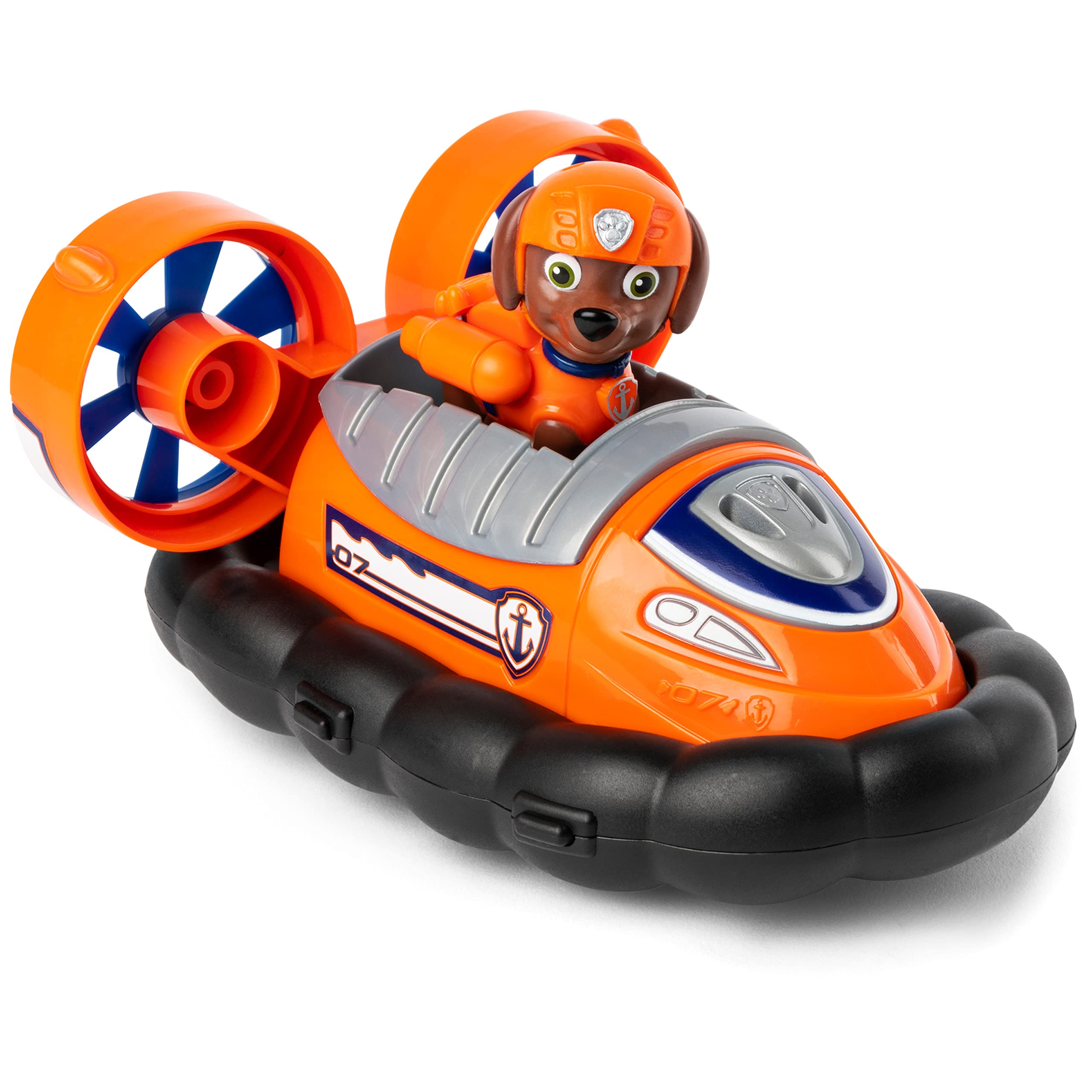 PAW Patrol Zuma's hovercraft detailing in a close-up view.