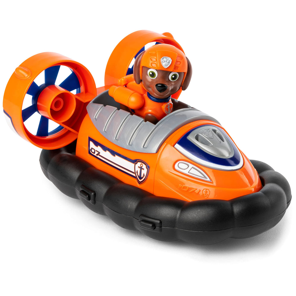 PAW Patrol Zuma's hovercraft detailing in a close-up view.