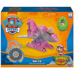 Paw Patrol Skye figure included for authentic Dino Rescue play.