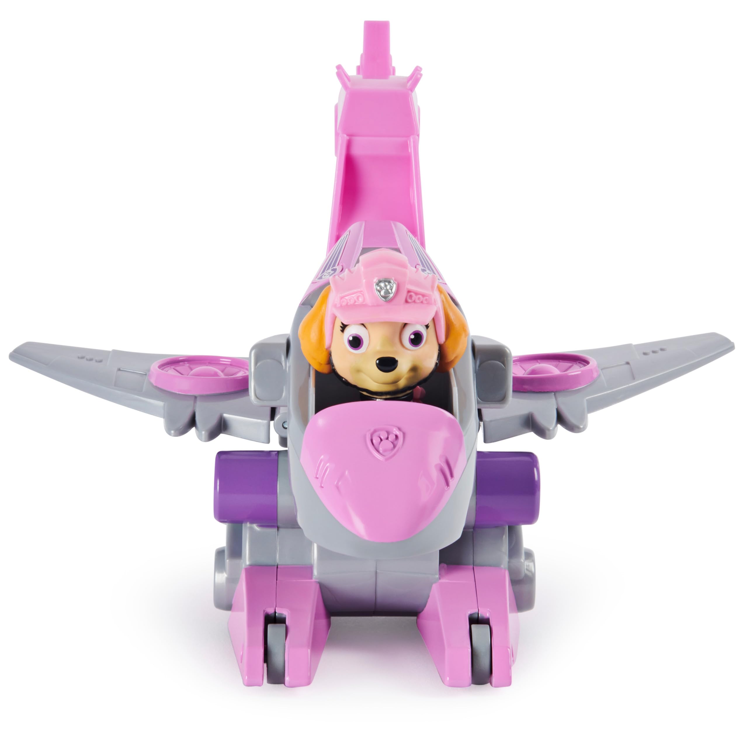 Paw Patrol dino rescue vehicle wings in motion for imaginative play.