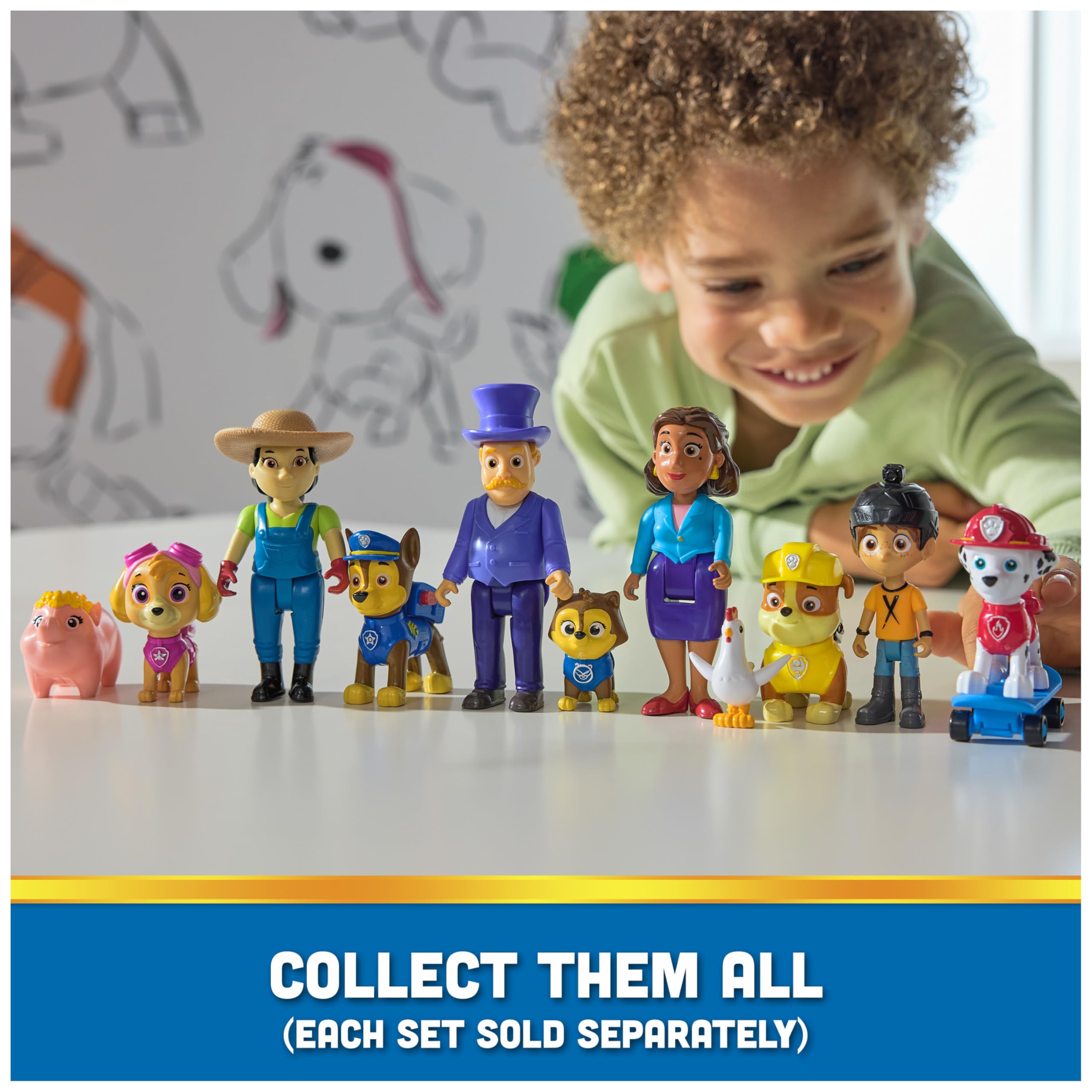 Paw Patrol durable plastic figures designed for kid-friendly handling.