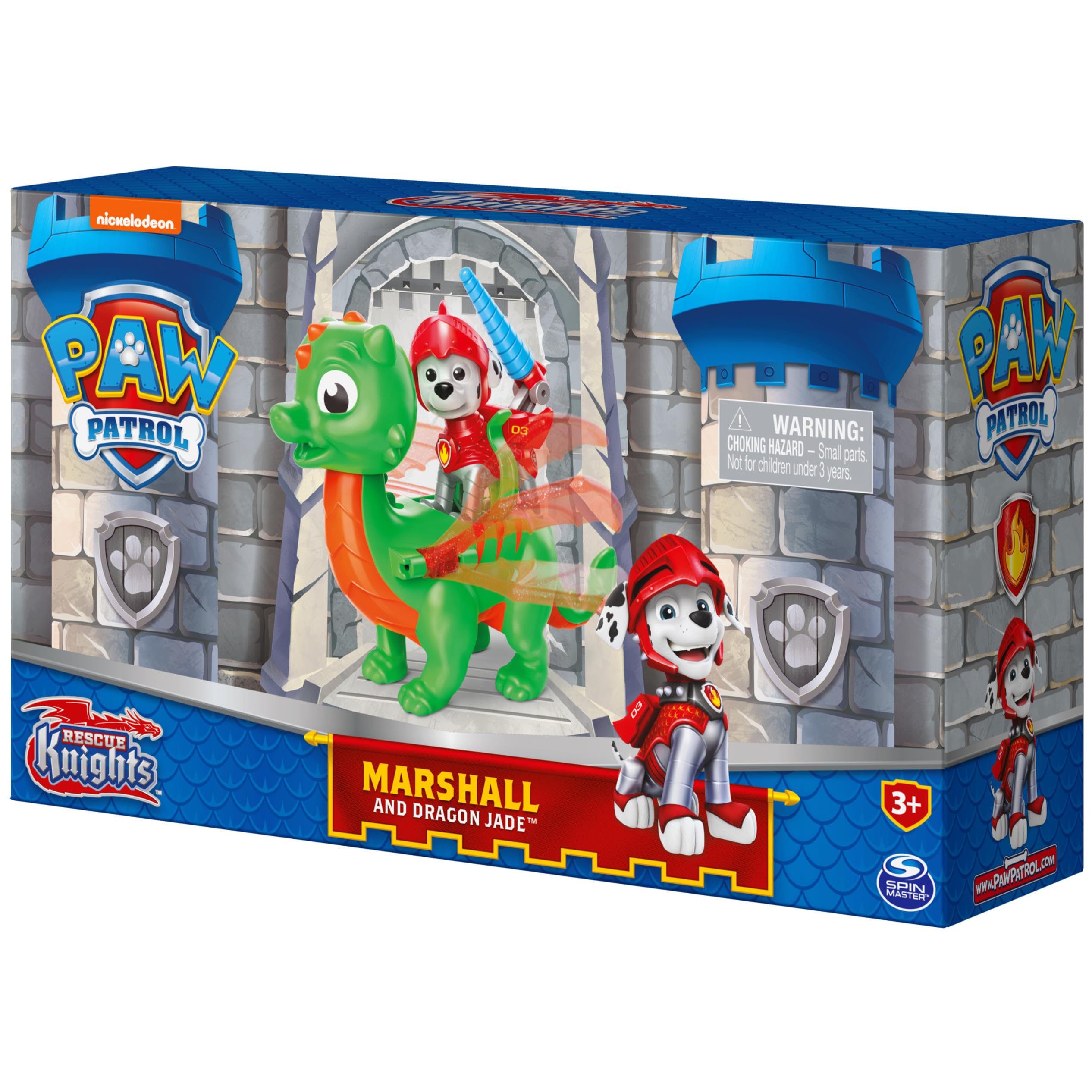Easter gift idea featuring PAW Patrol Rescue Knights figures for ages 3+