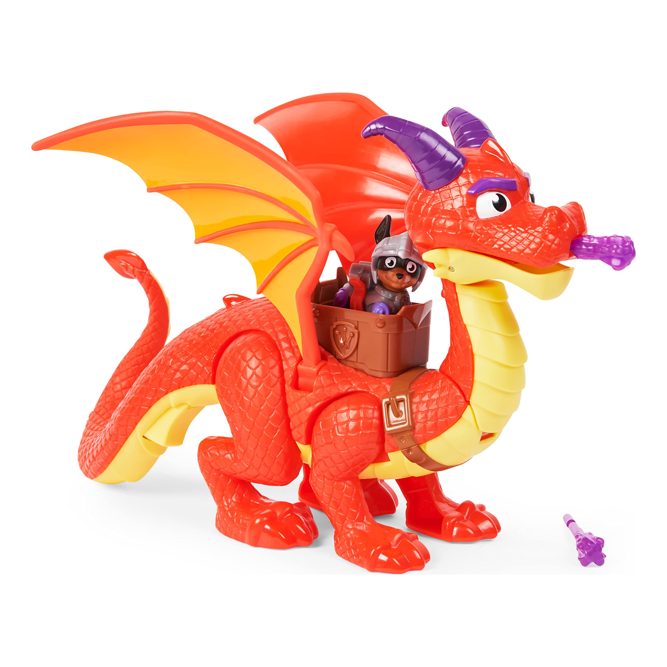 Paw Patrol Ember dragon wings in motion for imaginative play and rescue missions.