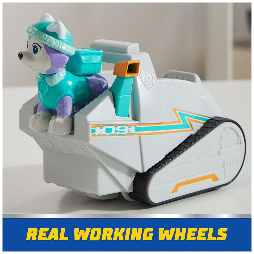 Paw Patrol Everest with working wheels supports dynamic rolling play scenarios