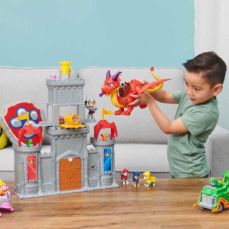 Paw Patrol Fang figurine armored, ready for Rescue Knights adventures.