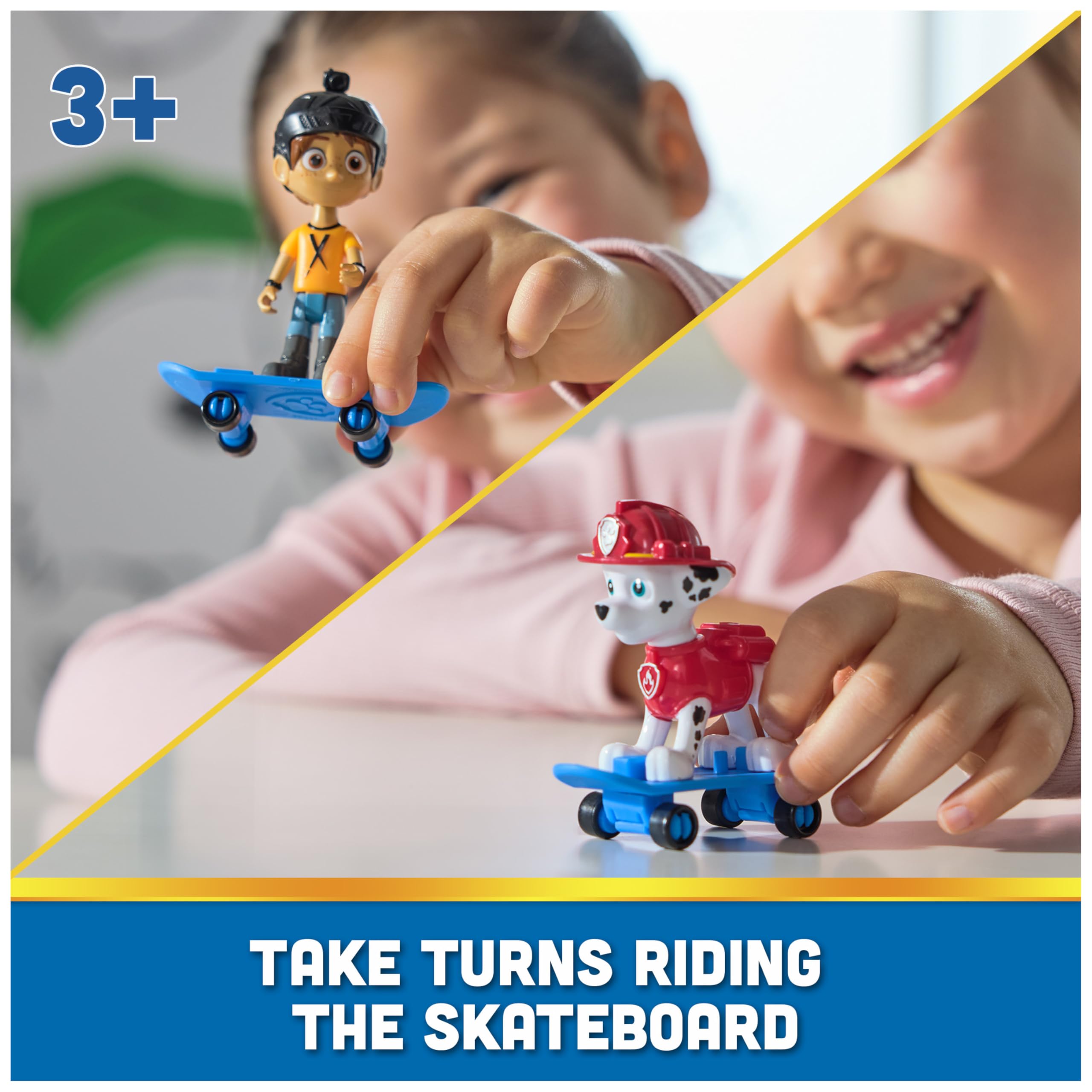 Paw Patrol figures on display boost pretend play storytelling.