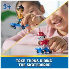 Paw Patrol figures on display boost pretend play storytelling.