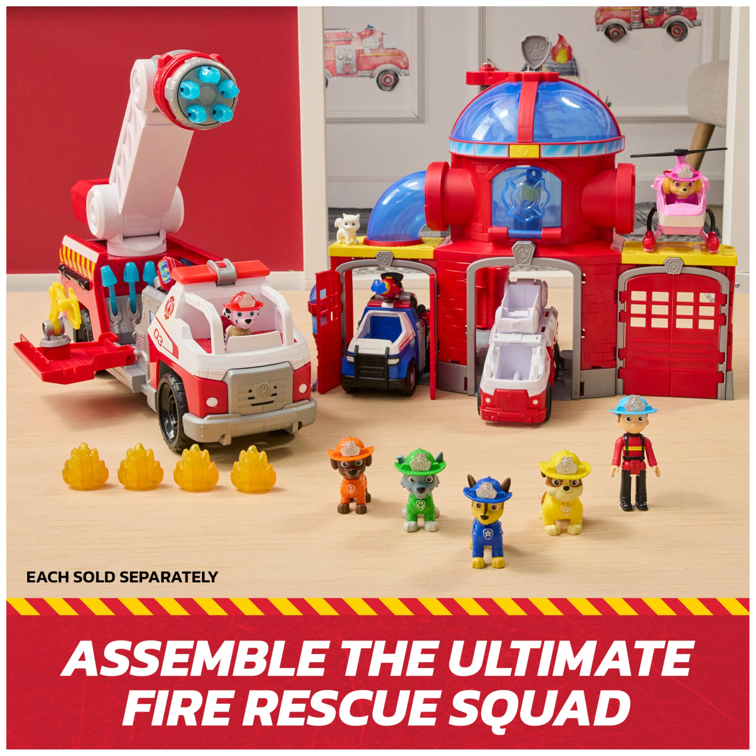 PAW Patrol Fire Rescue sets compatibility for bigger missions.