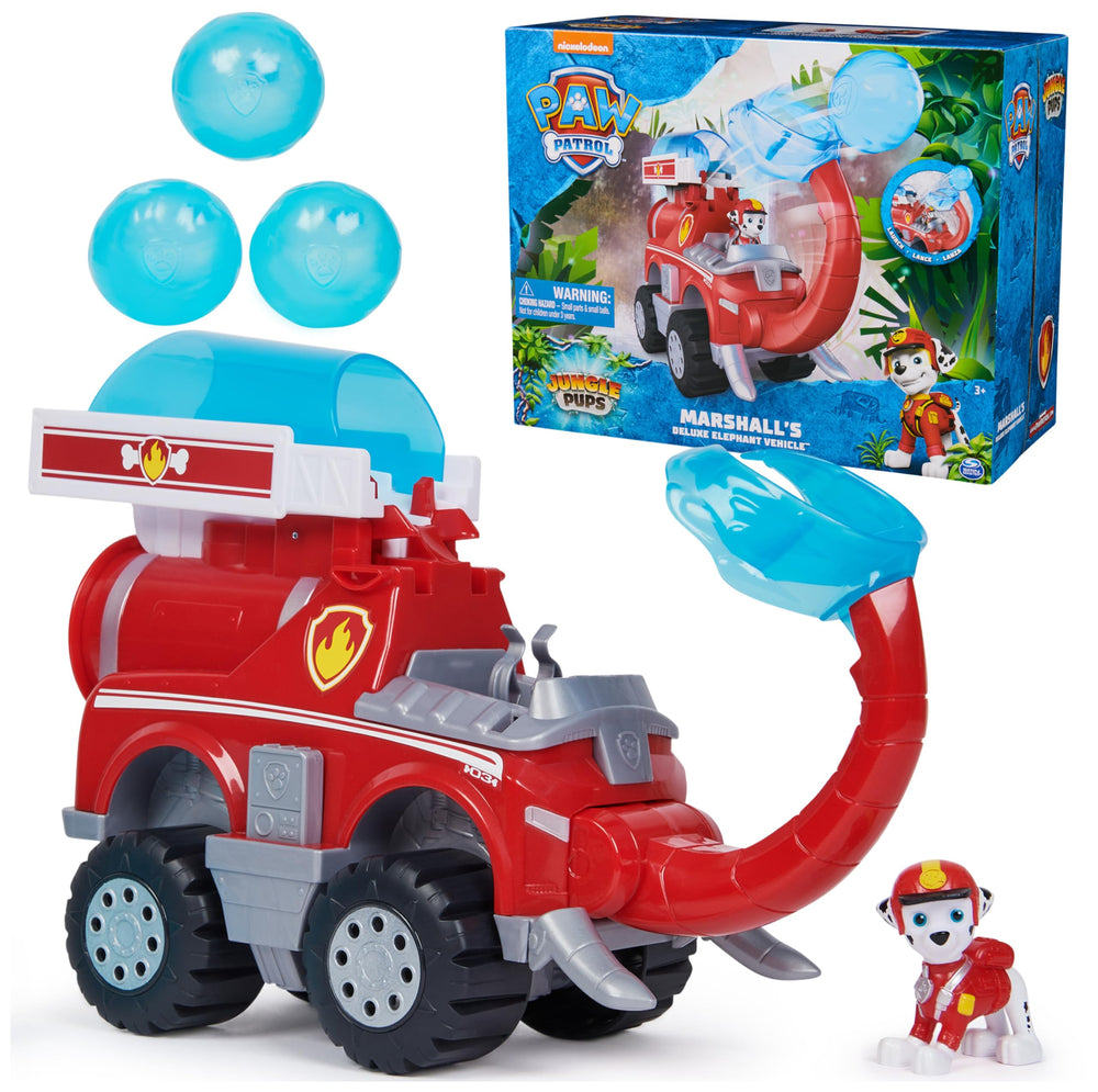 Paw Patrol Jungle Pups elephant fire truck ready for rescue play