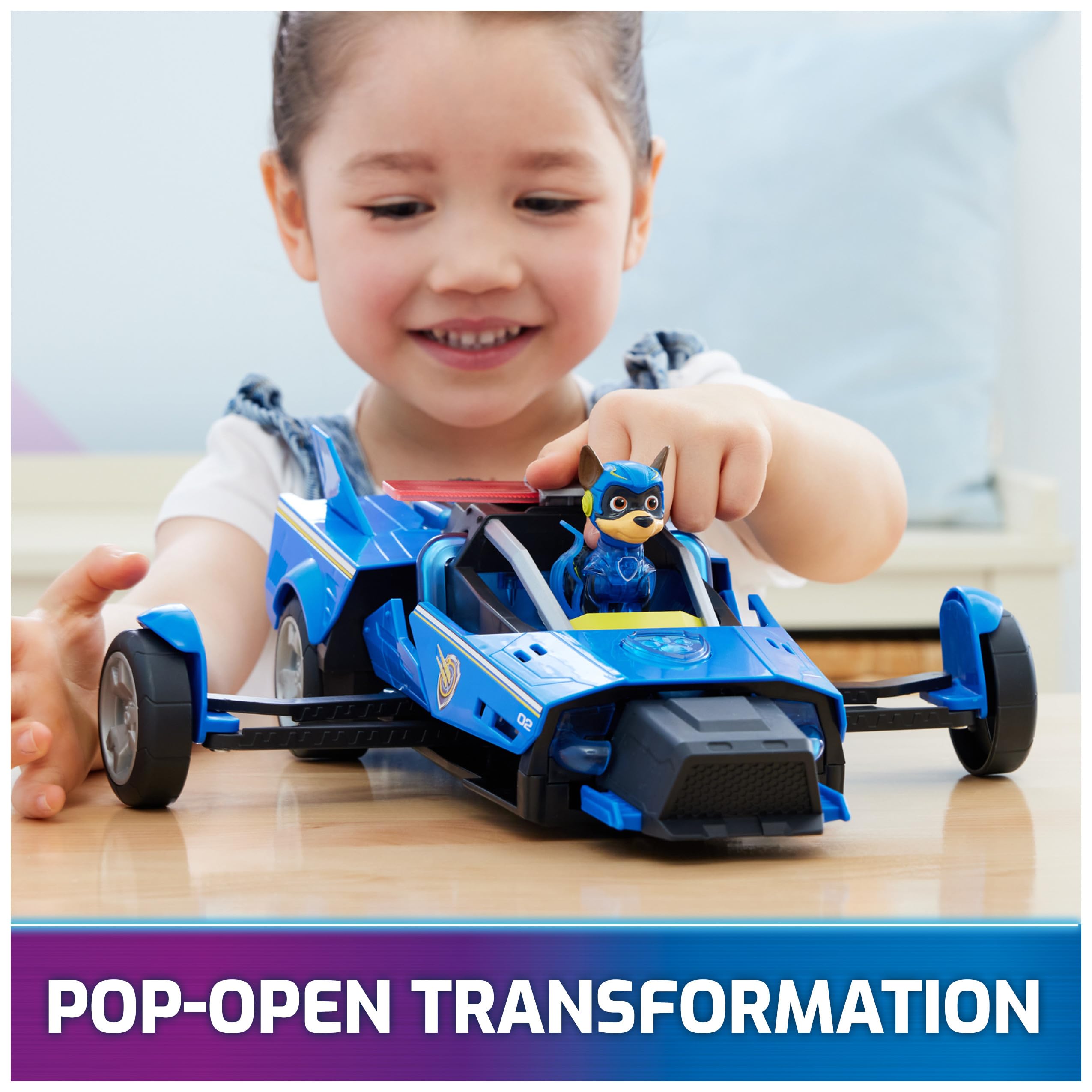 Lights and sounds synchronize with Chase to enhance pretend rescue adventures.