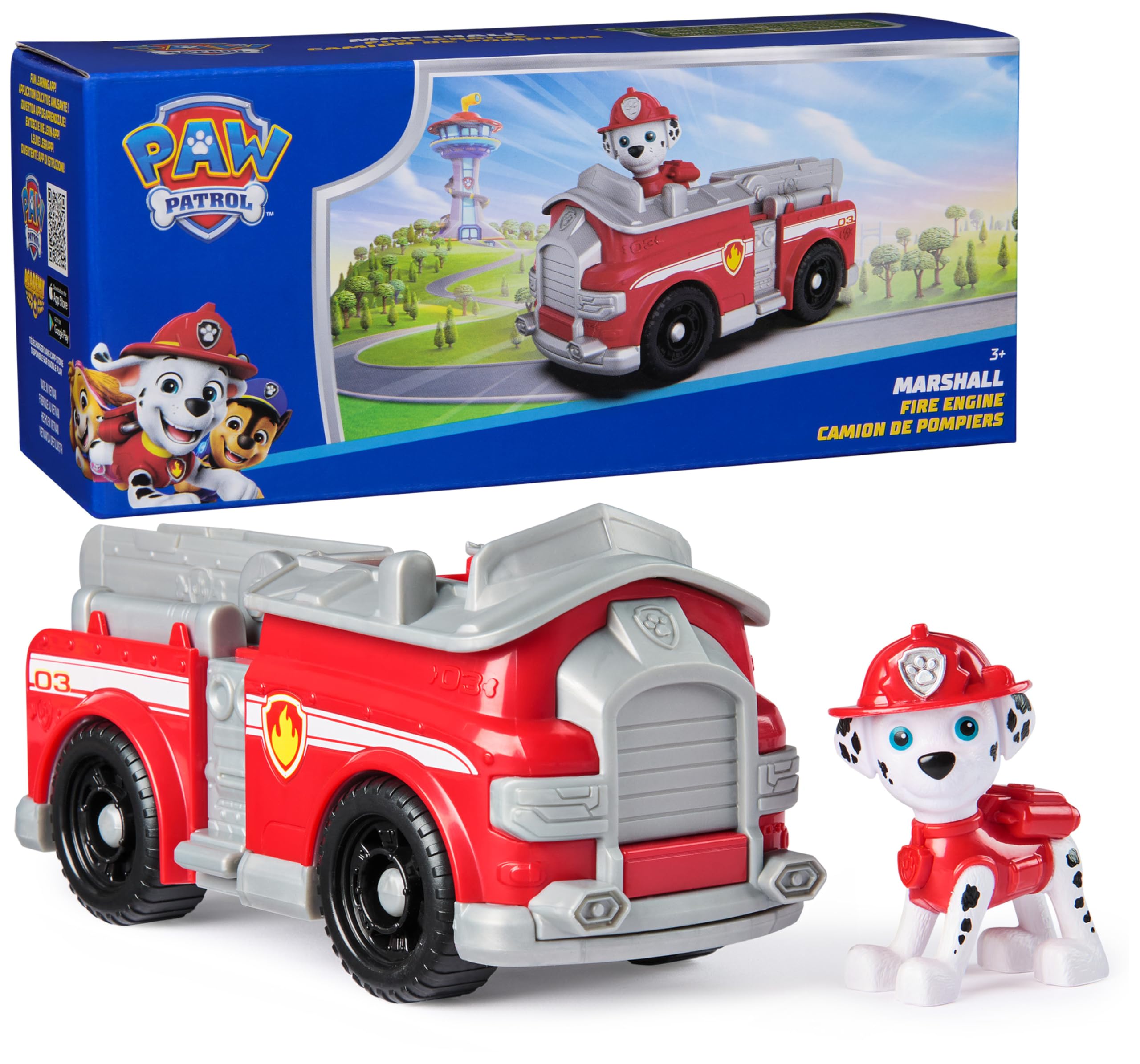 PAW Patrol Marshall Fire Truck collectible figure for imaginative rescue play.