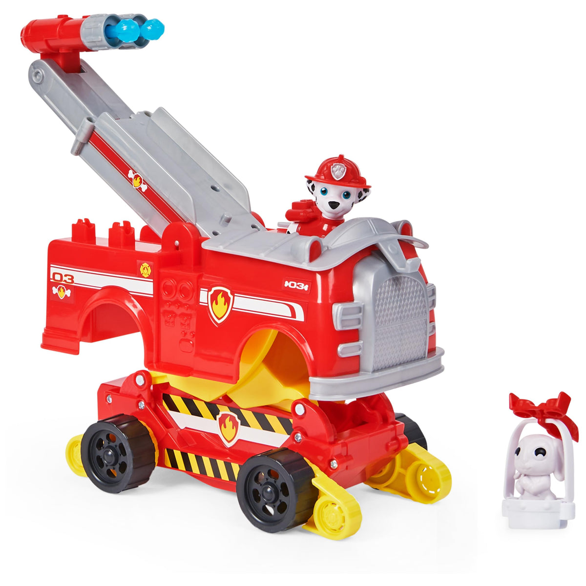 PAW Patrol Marshall Rise and Rescue vehicle with transforming action for quick rescues.