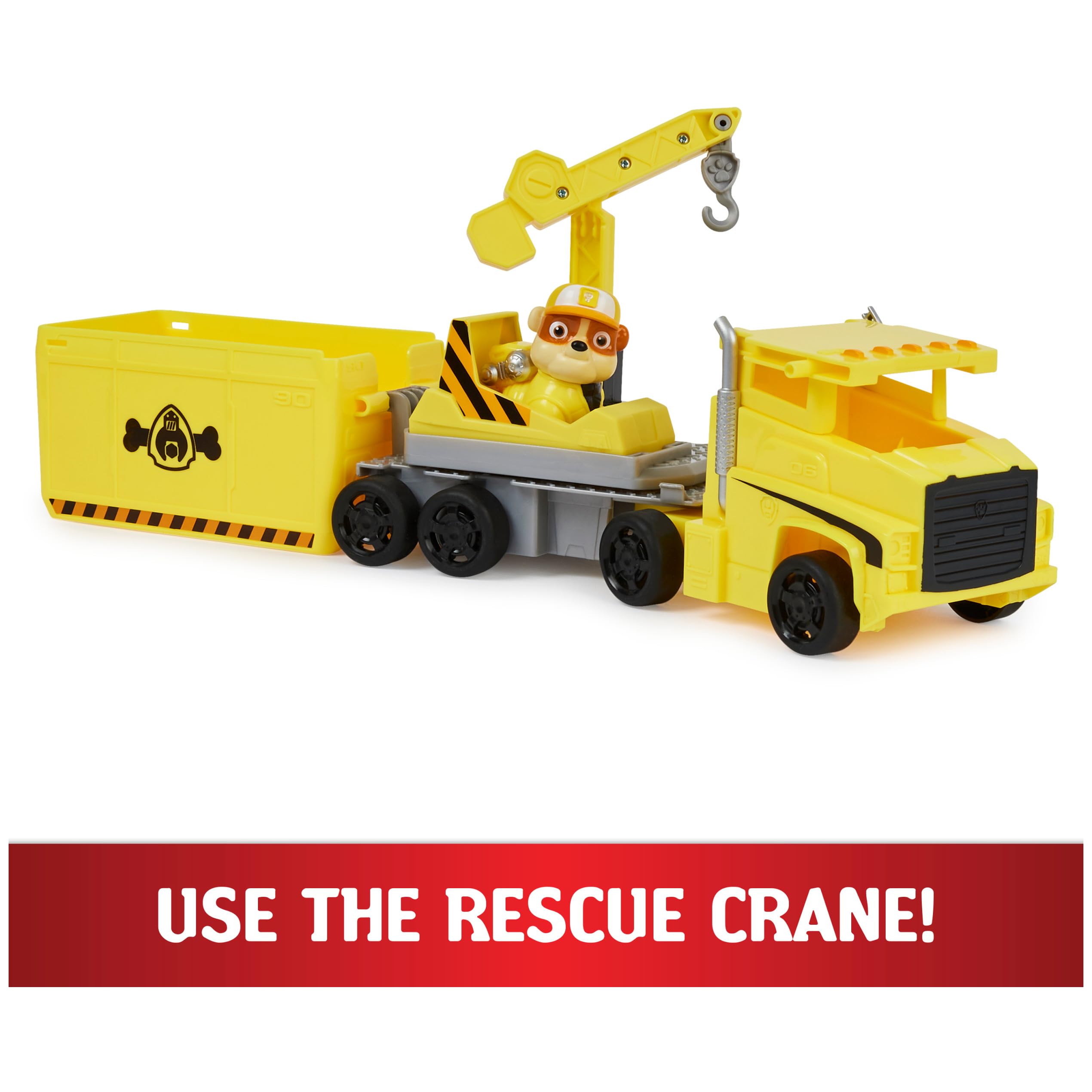 Paw Patrol durable Big Rig playset supports repeated transforming action.