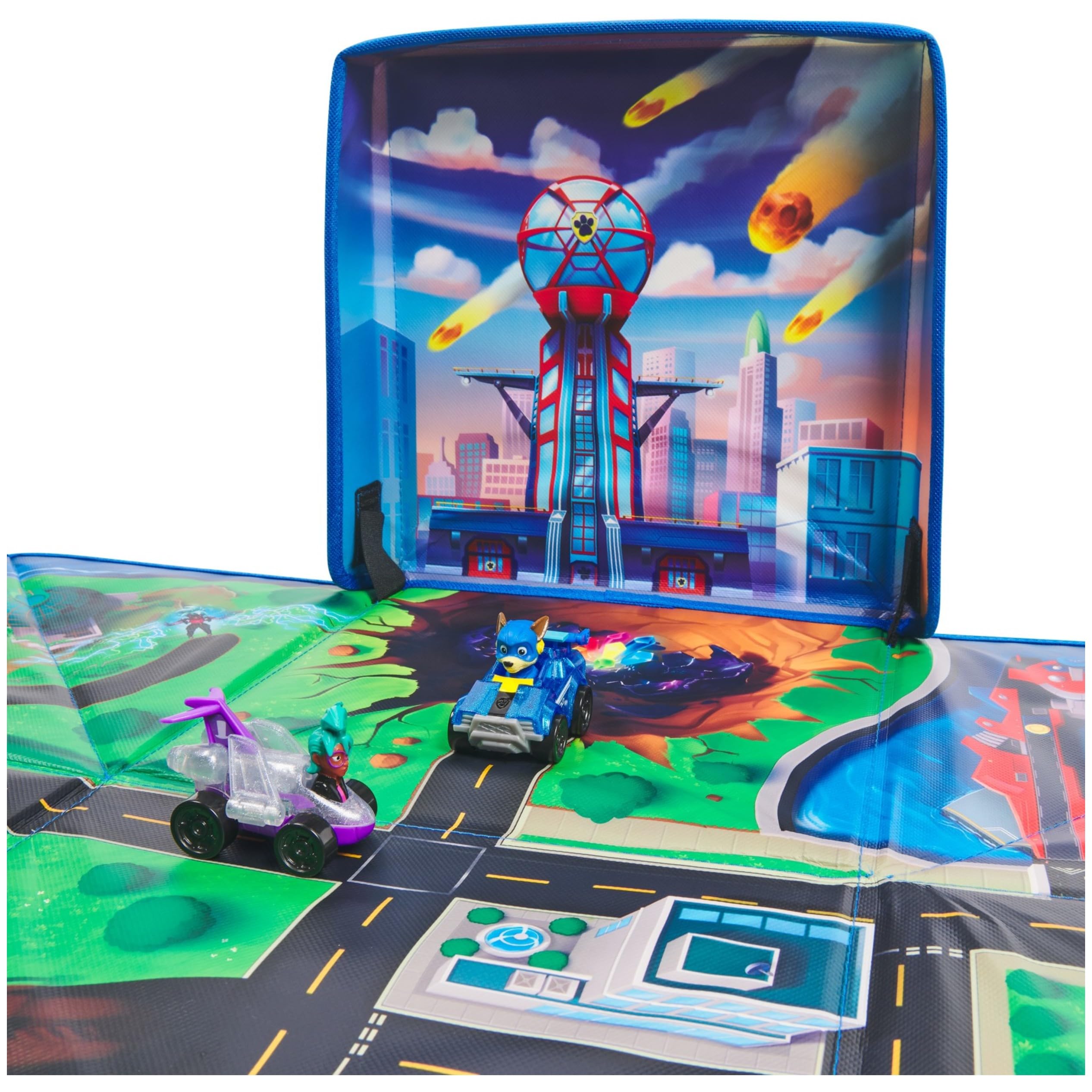 Durably wrapped playmat edges for lasting adventures with PAW Patrol.