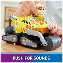 Side view of the construction rescue vehicle for dynamic pretend missions