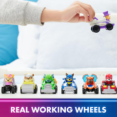 PAW Patrol Mighty Movie Rocky racer car, durable design for long-lasting play