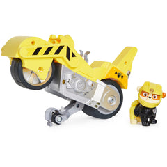PAW Patrol Rubble Moto Pups deluxe vehicle wheelie action for imaginative play.