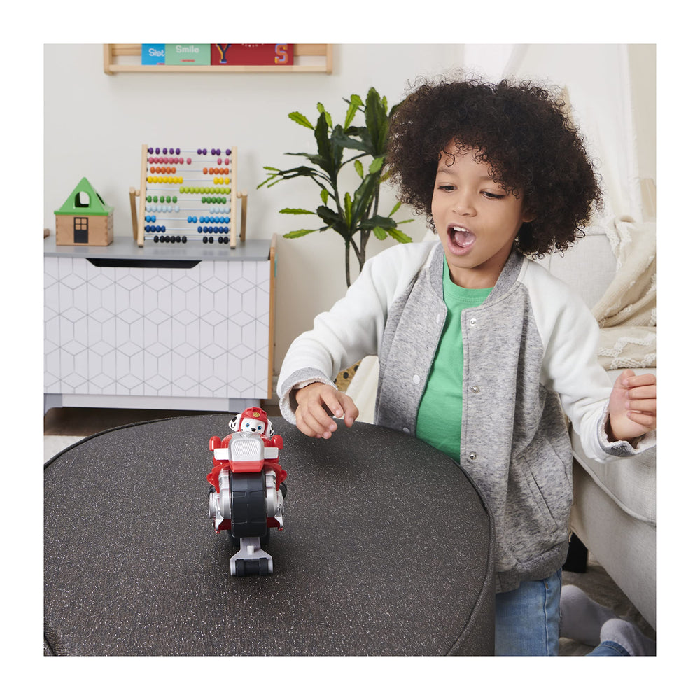 PAW Patrol Moto Pups wheelie action promotes imaginative storytelling and play.