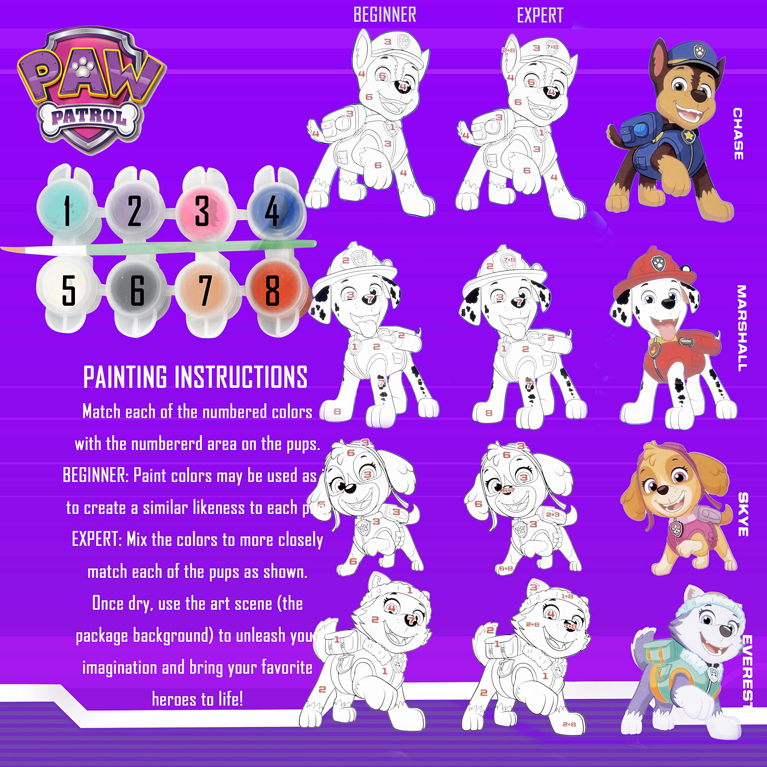Paw Patrol paint brush enables precise strokes during art time
