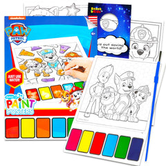 Paw Patrol paint with water set packaging with color palette for mess-free art