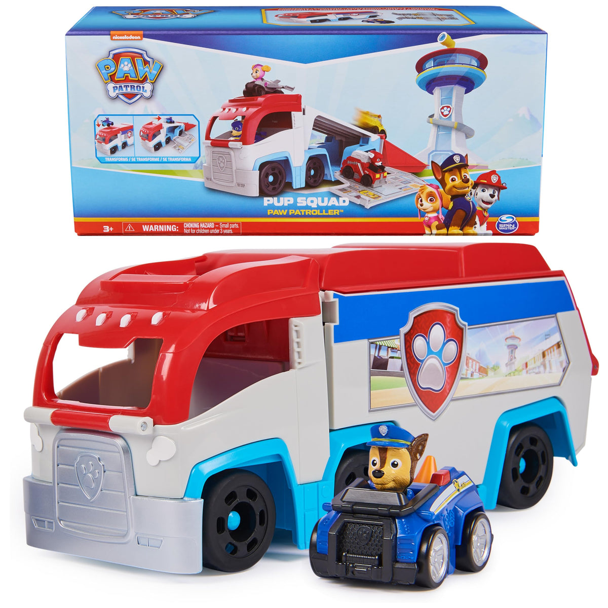 Paw Patrol Pup Squad Patroller Chase truck for imaginative rescue play.