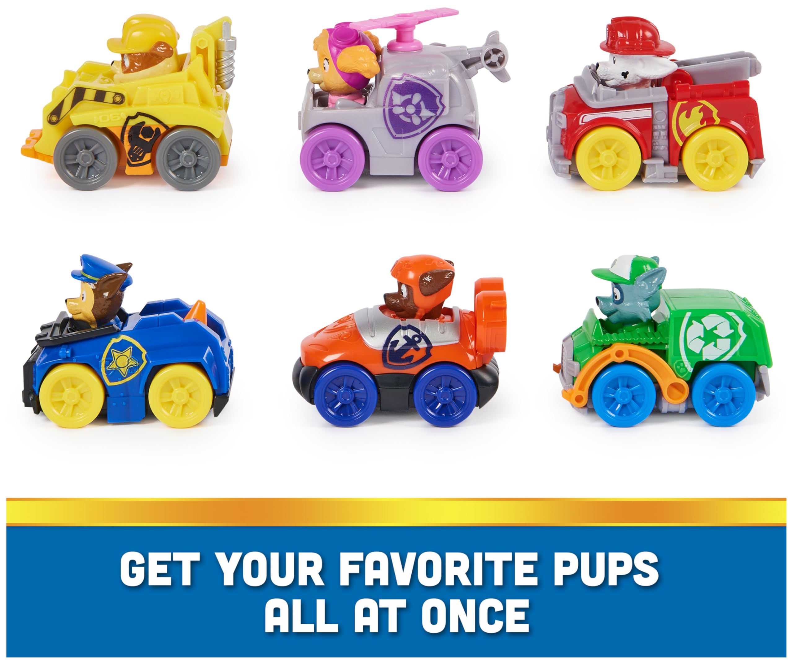 Paw Patrol Pup Squad Racer Rocky toy car for eco-friendly, durable pretend missions.