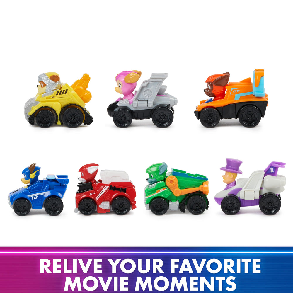 Pup Squad Racers set of seven compact PAW Patrol vehicles for travel-friendly fun