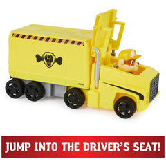 Paw Patrol material storage bin holds pretend supplies for missions.