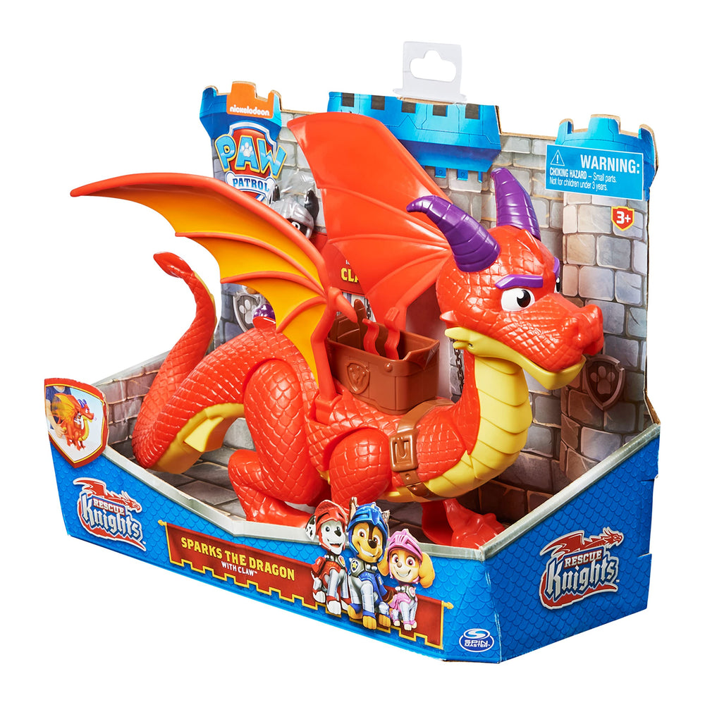 Paw Patrol Rescue Knights pack featuring dragon and pup for adventures.