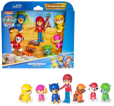 Paw Patrol Rescue Wheels figurines set for imaginative play and collection.