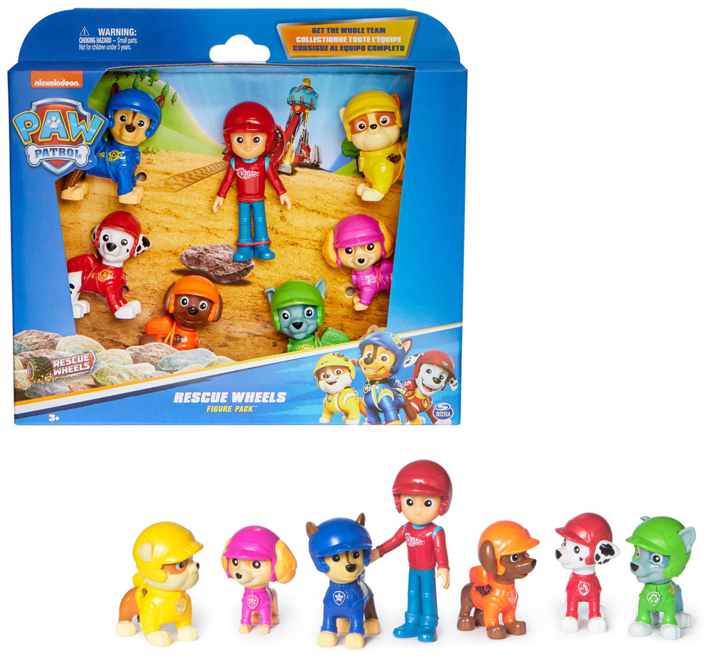 Paw Patrol Rescue Wheels figurines set for imaginative play and collection.