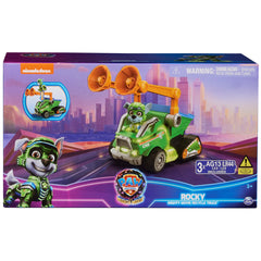 Paw Patrol Rocky Mighty Movie figure inspires action-packed pretend rescues