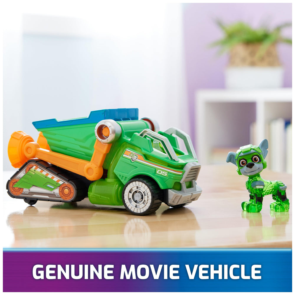 Paw Patrol Rocky truck lights up during simulated rescue missions