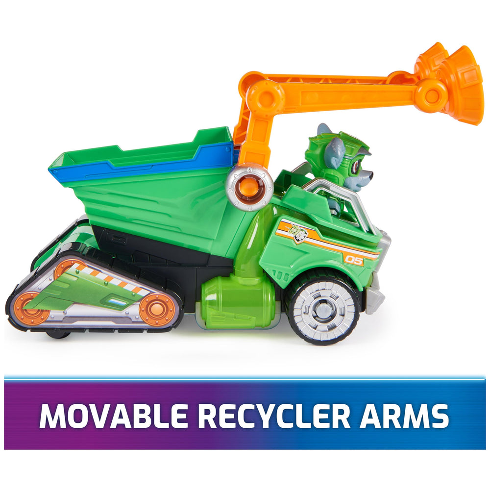 Paw Patrol Rocky translucent parts glow for engaging visuals