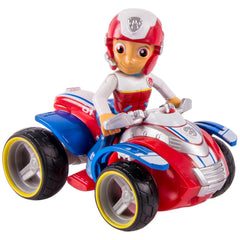 Ryder figure with poseable arms on the ATV for versatile action