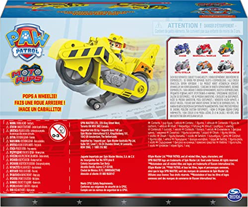 Rubble Moto Pups vehicle pairs with other PAW Patrol sets for ongoing adventures.