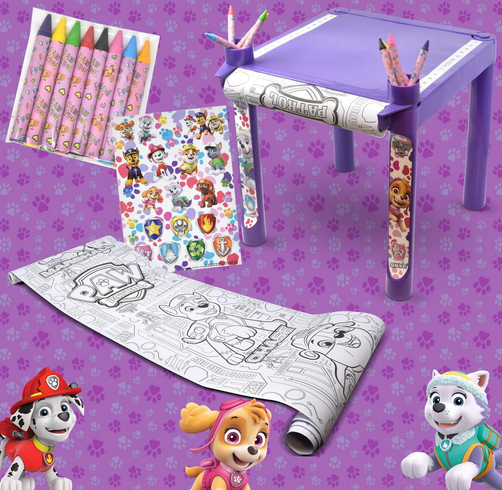Paw Patrol stickers pack adds bright finishing touches to crafts and scenes.