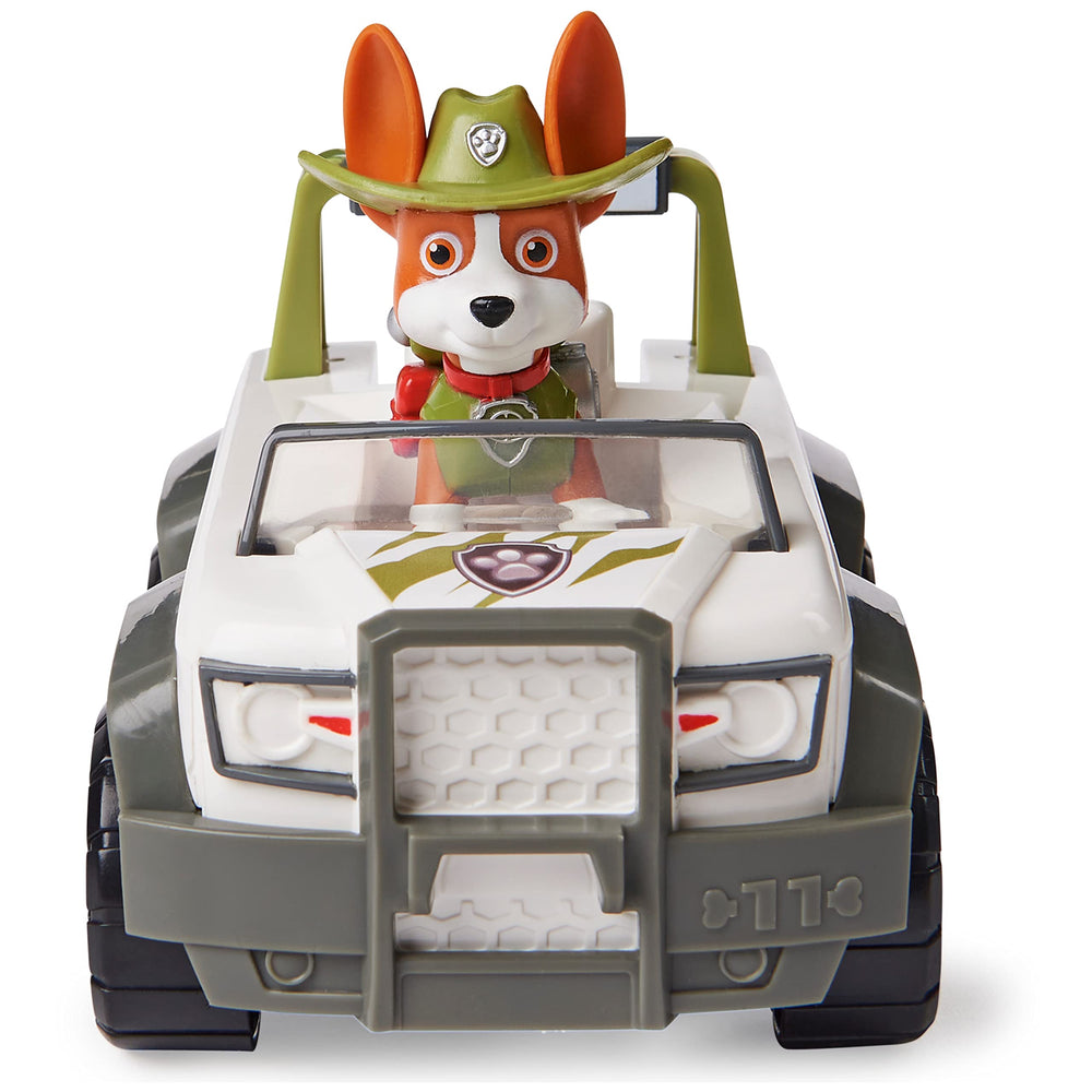 PAW Patrol Tracker collectible figure included, ready to ride in the Jungle Cruiser