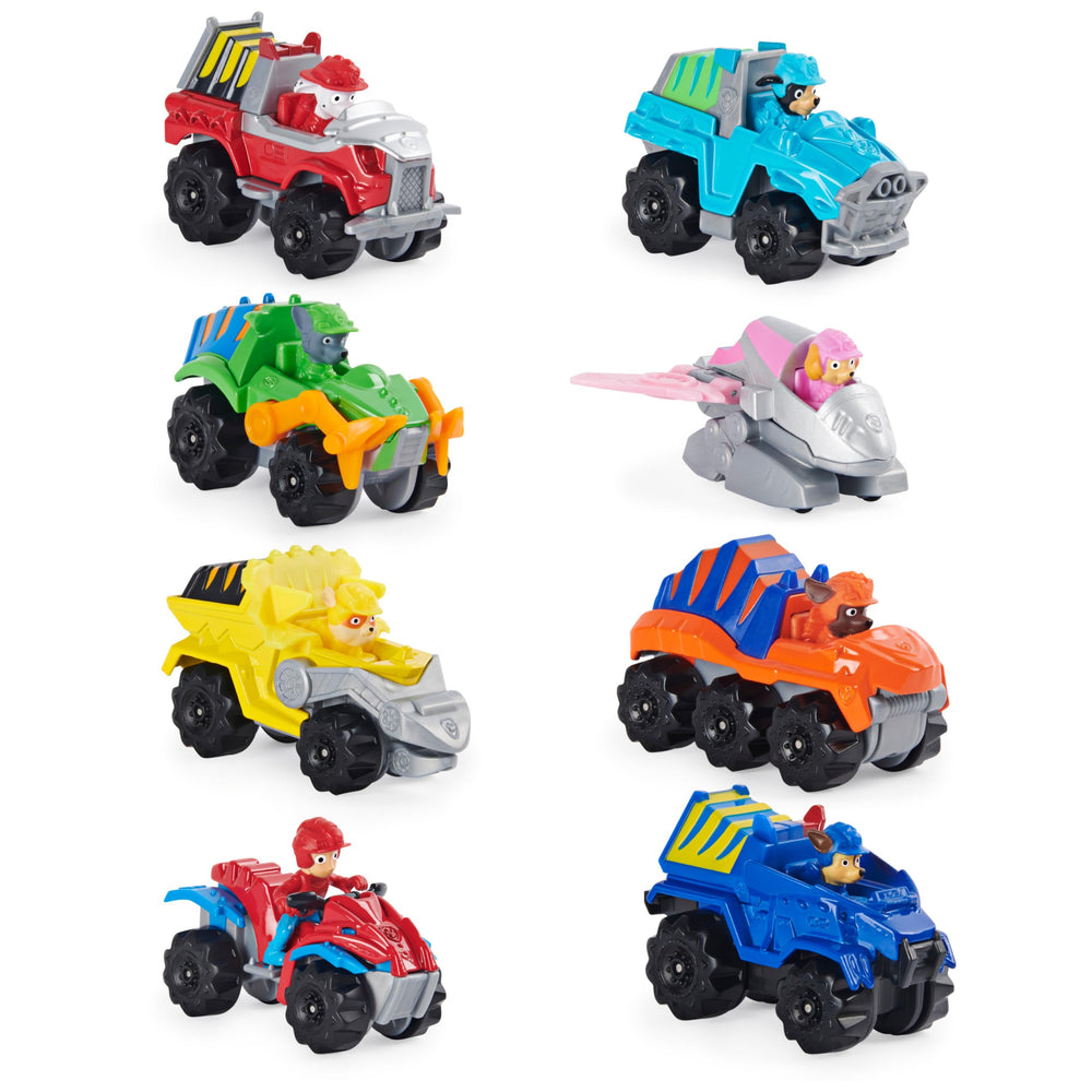 Paw Patrol True Metal Dino Rescue gift pack with eight collectible vehicles for action-packed playtime
