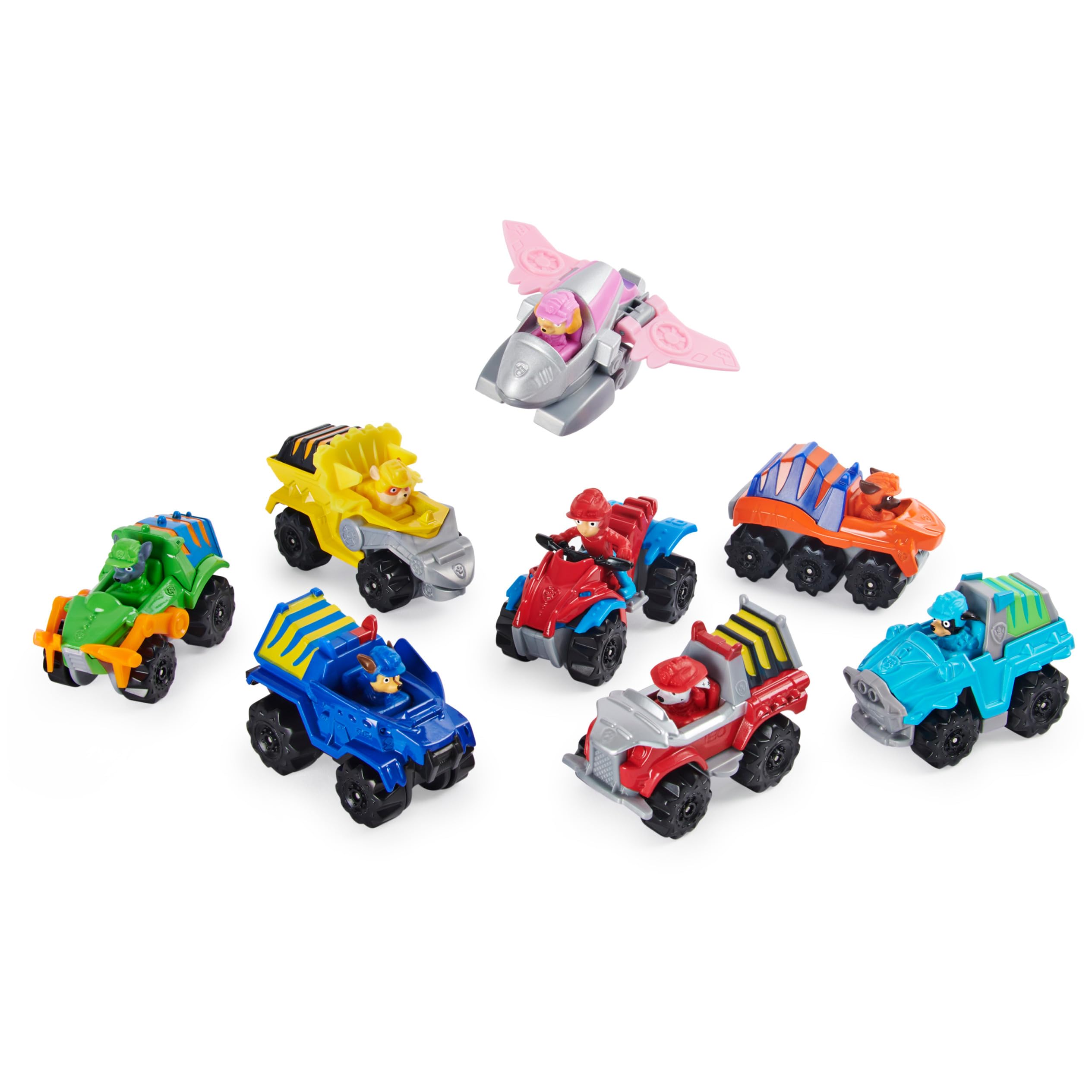 Paw Patrol True Metal Dino Rescue pup inside vehicle design for immersive play