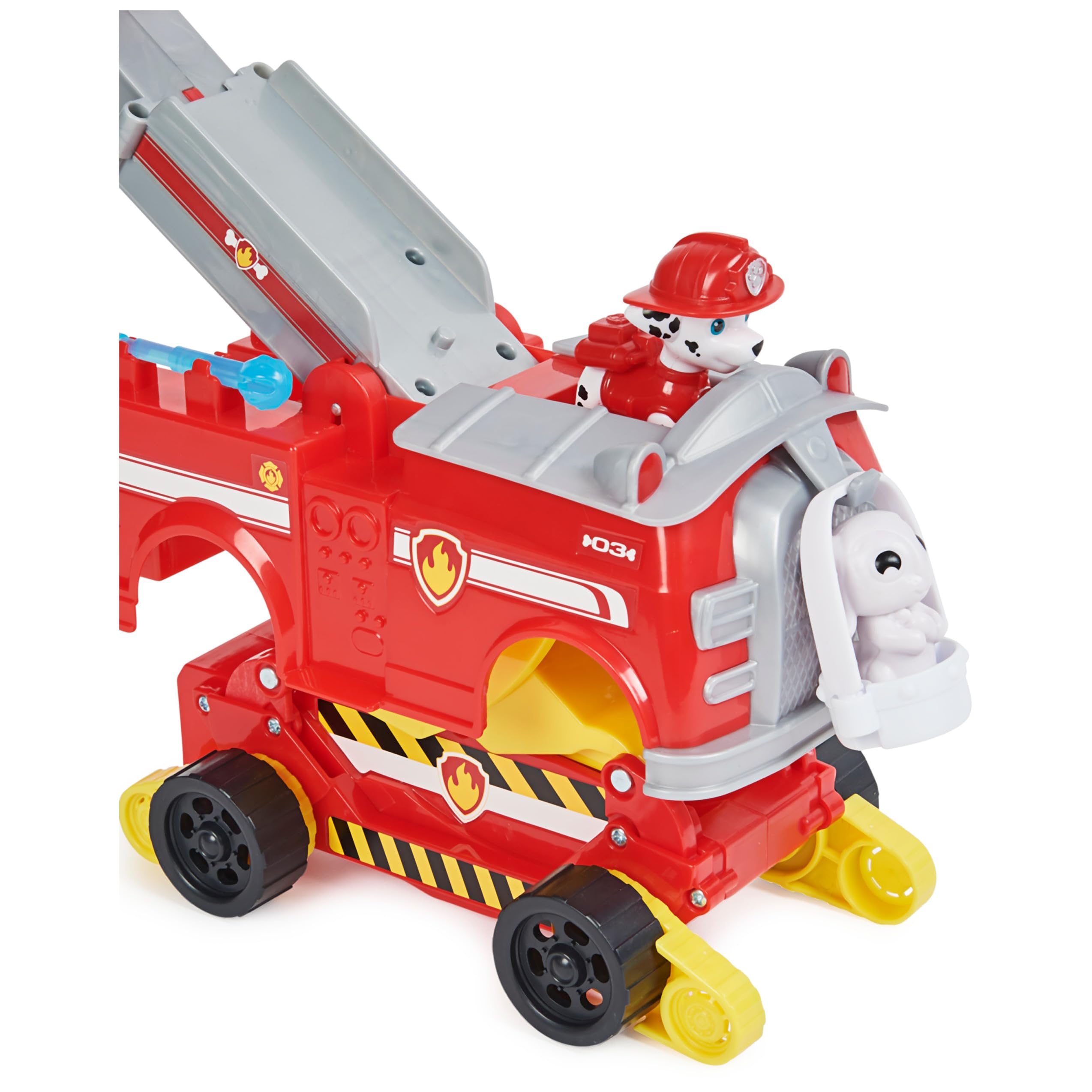 PAW Patrol Rise and Rescue vehicle transformation mechanism in action.