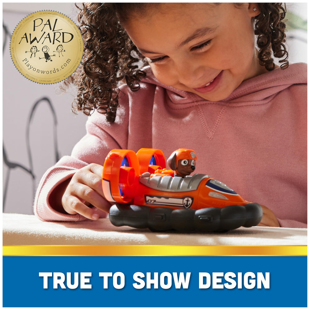 Collectible Zuma figure included for interactive storytelling with the hovercraft