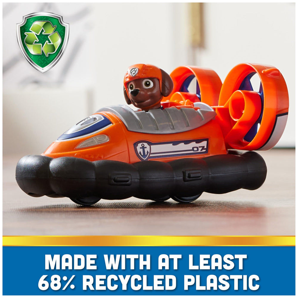 Paw Patrol Zuma hovercraft wheels spin during pretend rescue missions