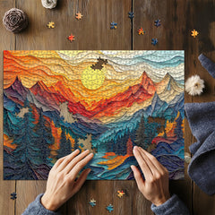 Pazzocenter magic forest puzzle scene inspires focus during a challenging build
