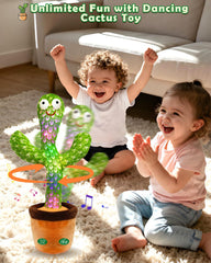 Pbooo Talking Dancing Cactus soft plush for safe hugs
