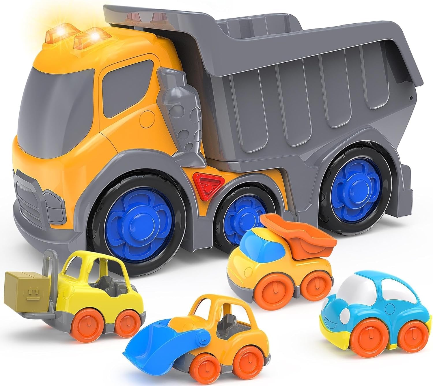 P&C dump truck with working tailgate in action encouraging pretend play